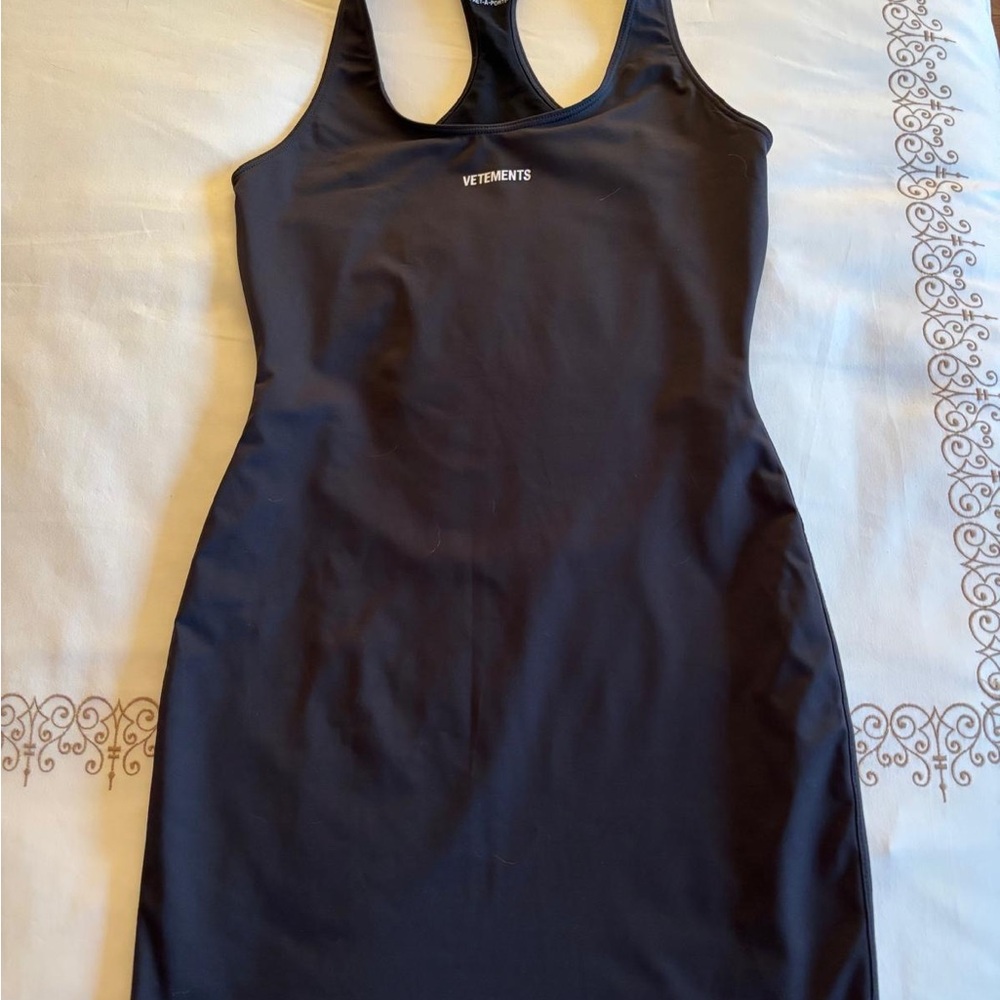 Vetements Black Racerback Mini Dress
